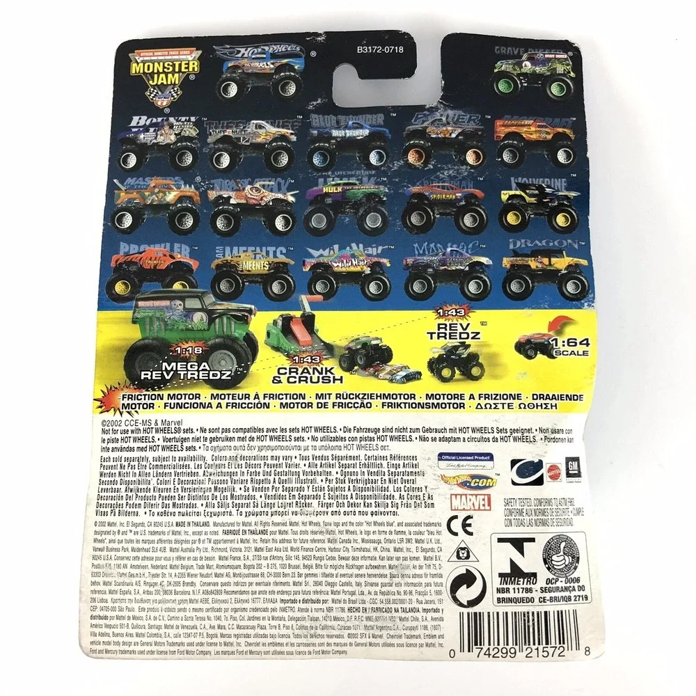 Hot Wheels Monster Jam Monster‎ Truck WILD HAIR #26 Die Cast Metal Purple 1/64